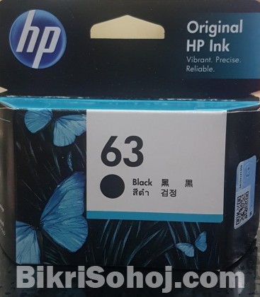 HP 63 Original Only Ink Black Cartridge